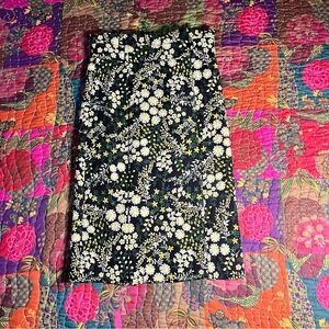 Current Air Black Floral Pencil Skirt